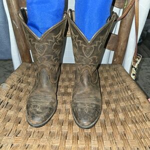 Brown Western Ariat Heritage Kids Embroirdered Cowboy Boots 4‎